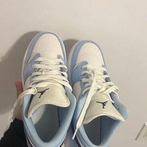 Jordan Kids Light Blue and White Sneakers